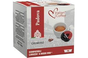 ITALIAN COFFEE FOR ESPRESSO LOVERS Italian Coffee capsules compatible with Lavazza A Modo Mio machines, Espresso pods ("Padova" Creamy Blend, 128 Pods)