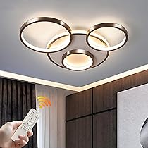 54W houten led-plafondlamp, 3000-6000K Dimbaar, modern rond LED plafondlamp, platte lamp, ultradunne plafondlampen voor slaapkamer woonkamer kinderkamer hal keuken balkon 60x5cm