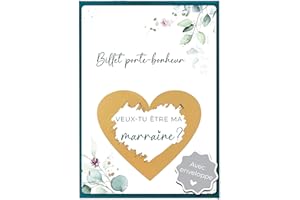 Joli Coon Carte a gratter - Cadeau marraine demande - Veux-tu être ma marraine avec enveloppe