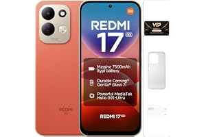REDMI 17 5G Smartphone Orange 6+256GB, Massive 7500mAh (typ) battery | Snapdragon® 4 Gen 5 with 5G,Immersive 6.9" Display with Durable Corning,50MP AI dual Camera System-UAE Type Approved