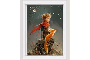 Originalys Le Petit Prince. Affiche décorative pour chambre d'enfant, fille et garçon, A4, idée de cadeau pour enfant. Décoration murale (Sans cadre) (1, Nuit 5)