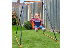 Hedstrom Fast Folding Baby Toddler Swing | 6-36 Months Kids Outdoor Garden Play Seat | 119cm x 115cm x 110cm | Child's First Fun Adjustable Toy Chair