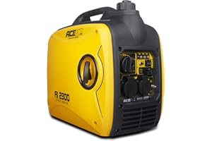 Aceup Energy 2000 Watt Portable Inverter Generator, Silent Petrol Powered Pure Sine Wave Generator for Camping, Home Use, EURO-V Compliant, CE, Lightweight