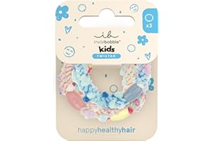 ‎INVISIBOBBLE invisibobble TWISTAR Kids Pom Pom Tie (3 Stück) – Bunte Haargummis mit Pom-Poms für Kinder – Elastisch, verspielt & sanft – Haargummi geflochten für Mädchen & Jungen – Ideal für kleine Köpfe