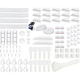 SOULWIT 200PCS Cable Management Kit,4 Cable Sleeves,37 Clips,7 Cable Holders,10 Cable Tie Holders,20 Clips Nails,100 Cable Ti