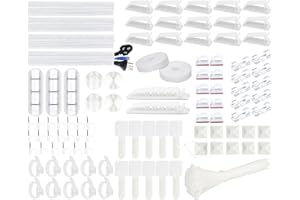 SOULWIT 200 Pièces Kit de Gestion des Câbles, 4 Manchon de Câble Gaine, 3 Clips Câble Organisateur Bureau, 10+2 Attache Câble Organisateur Rallonge, 15 Clips Câbles Adhésifs, 100 Serre Câbles