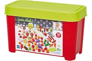 Jouets Ecoiffier - 2608 - Coffret Alimentation Cuisine -75 Accessoires - Dès 18 Mois - Fabriqué en France