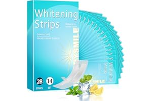 TCASENER 28 Strisce Sbiancanti Denti, Sbiancamento denti professionale, sbiancante denti Rimozione delicata delle macchie dentali, whitening strips Rimuove le Macchie Profonde Sicuro per Denti Smalto