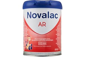Novalac AR - Leche en Polvo para Regurgitaciones y Reflujo Gastroesofágico, Alimento para Usos Médicos Especiales, Fórmula Elaborada por Pediatras, Apto para Bebés de 0 a 12 Meses - 800 g
