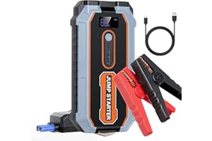 TOLSPALER 20000mAh,Starthilfe Powerbank, 1200A Spitzstrom 12V Auto Batterie Booster (für 4.5L Benzin und 2.8L Diesel),eingebautem LED Licht,Jump Starter mit USB Schnellladung und LCD Display