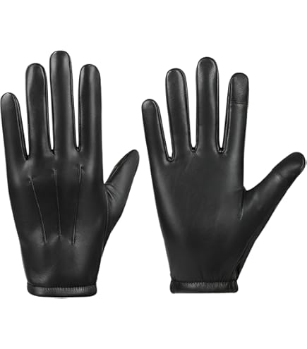 MELLIEX Leren handschoenen voor heren, winter, warme touchscreen