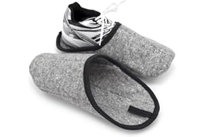 Pantoffelmann Museumspantoffeln mit/ohne ABS Sohle I Überziehbare Filzpantoffeln für Handwerker I Besucherhausschuhe zum Schutz vor Schmutz & Kratzern I Waschbare Gäste-Hausschuhe