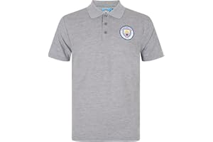 Manchester City Mens Polo Shirt Crest Official Football Gift