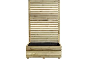 Jardipolys Bac à Fleurs occultant en Bois KÜB - 60 L - Cerland