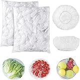 Skycase Cling Film bag, 200pcs Elasticated Stretch to FIT Disposable Food Covers for Preservation Fresh Dust-proof with Fruit