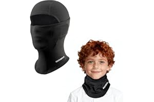 ROCKBROS Pasamontañas Niños Térmico Blaclava Anti Viento Transpirable para Deportes al Aire Libre Bicicleta Snowboard Esquí Running para Otoño Invierno