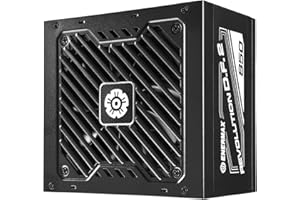 ENERMAX Revolution D.F. 2 ATX Compact Gaming&Streaming PC zasilacz 850 W 80Plus Gold (półmodułowy, płaski kabel, pół-fanless), ERS850EWT, czarny