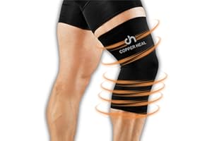 Kompresja kolana Wsparcie kolana MIEDŹ COPPER HEAL Sport regeneracja kolana elastyczna szyna sport mtb antypoślizgowa taśma schody koszykówka komfort kobieta mężczyzna ból stawów kolano orteza (M, BLACK)