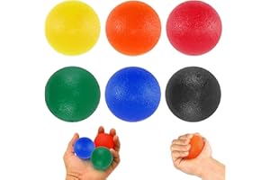 Getyjoe 6 pièces Balles d'exercice pour Les Mains, Balle de Force de Main en Silicone, Balle Reeducation Main, Boule Antistress pour Adultes et Enfants pour Soulager le Stress
