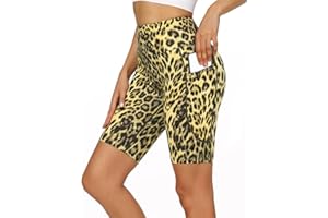MOVE BEYOND Pantalones Cortos Deportivo para Mujer con 2 Bolsillos Laterales de Cintura Alta Shorts Leggings para Yoga Correr Ejercicio Fitness