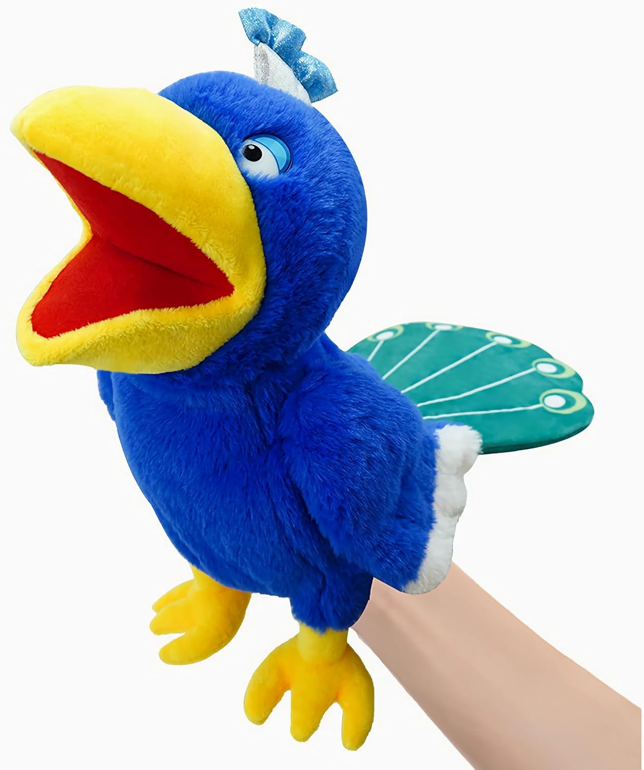 LOMTRATS Marionetas de Mano de pájaros para niños,Incluye Loros, Pavos Reales, etc. con Bocas Abiertas móviles, Contar Cuentos,Regalos de cumpleaños