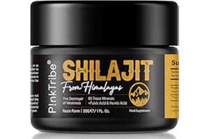 P!NKTRIBE Shilajit Resin, Original Himalayan Shilajit 30g - Gold Grade 100% Pure, Rich in Fulvic & Humic Acid, Minerals, Immune System & Vitality Booster, Vegan (Pack of 1)