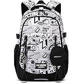 Amythe Teenage School Backpack Lightweight Chest Strap | Casual Large Boys and Men Backpacks for 15.6 Inch Laptop, Youth Scho