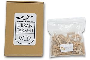 Urban Farm-It Shiitake Mushroom Plugs (100) | Ready to Inoculate on Log (Log NOT Included) | Gardening Gifts for Women, Men & Kids | Fun, Easy to Use & Delicious to Eat | Sustainable & Reliable
