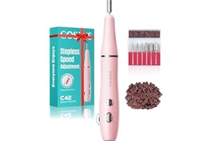 COSLUS Ponceuse Pour Ongles Professionnel: 25000RPM Portable Lime à Ongles sans fil electrique Semi Permanent Multifonction Kit Manucure Pedicure pour cuticule gel ongle prothésiste Salon nail