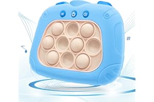 Yefun Pop on It Spielzeug Sensory Fidget Toy, Plopper Elektronisches Light up Pop, Puzzle-Spielmaschine Game Controller, Antistress Geschenk für Jungen, Mädchen, Teenager, Autofahrt Spielzeug(Blau)