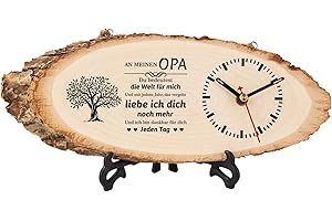 KAAYEE Opa Geschenk, Holzuhr Sinnvolle Geschenke für Opa zum Weihnachten Geburtstag Vatertag, Geburtstagsgeschenk Vatertagsgeschenk für Opa von Enkel