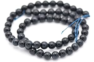 MIRACLES MINÉRAUX Fil/brin de 39 cm perles ronde 4/6/8 mm au choix (pour environ 2 bracelets), pierre naturelle en vrac idéale pour toutes créations de bijoux artisanales