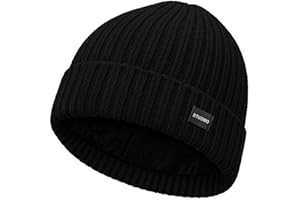 DTUOMO Merinowolle Mütze Herren, Winter Warme Unisex Wintermütze Strickmütze Thermo Beanie, Weich, Stretchy, Unisex, für Damen & Herren