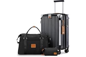 Joyway Maletas de Viaje Cabina 20'', Equipaje de Viaje Mano Rígidas en ABS+PP, Expandible un 25%, Ruedas 360° Antideslizantes, Cerradura TSA y con Portavasos Viajes de Negocios