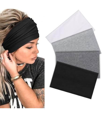 Lot De 8 Bandeaux De Sport Unisexe - Coton élastique Antidérapant, 23x6,7 Cm, Pour Fitness, Yoga, Jogging