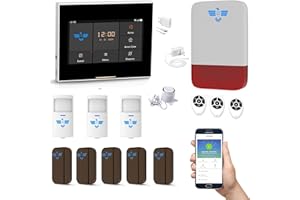 ITALIAN ALARM - Allarme Casa Senza Fili Touch Screen, Antifurto Casa WiFi GSM con APP Gestione Remoto, Sistema Allarme Wireless con Sensori Porte e Finestre. Mod. Micro Touch, Assistenza Italiana