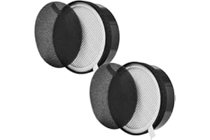 KEEPOW 2 Pack Replacement Filter for Levoit Air Purifier LV-H132 True HEPA & Activated Carbon Filters Set