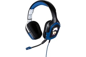 Konix Jujutsu Kaisen Cuffie gamer cablate per PS4, PS5, Switch, Xbox One e Series X|S - Microfono a 45° - Cavo da 1,5 m - Design Gojo