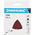 Silverline 826718 Hook and Loop Triangle Sheets 90 mm 10pk 120 Grit