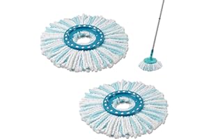 ZIGefofo 2 Piezas Cabeza de Fregona de Repuesto para Leifheit Clean Twist Disc Mop Ergo Muy Absorbente Fácil de Reemplazar Funda de Recambio para Mopa de Microfibra Apto para Todos los Suelos