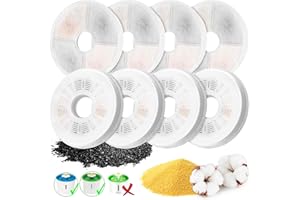 YSWOVUO 8 Packs Filtre Fontaine Eau Chat Compatible avec Fontaine à Fleurs Originale, Filtres de Fontaine à Eau Remplacement Compatible avec 3L Flower Fountain