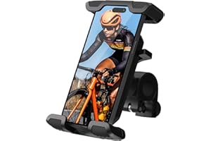 NEXCYBER Handyhalterung Motorrad, Handyhalter Fahrrad - 2023 Universal Sicheres Schloss 360° Drehbar Universal , Vollständiger Schutz Fahrrad Handyhalterung für Rennrad MTB Scooter, für 4,7-6,8 Zoll Smartphone