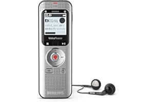 Philips Voice Tracer Audio Recorder DVT2050/00 Digital Notes Dual Microphone Rechargeable Battery 8GB Memory Colour Display