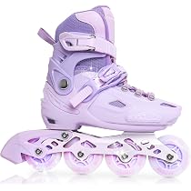 Pattini In Linea Regolabili Per Bambini MGYZM - Taglie Small/Medium/Large, Protezione Tripla, Design Sakura Rosa