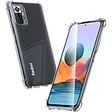 Migeec Hülle für Xiaomi Redmi Note 10 Pro/Pro Max Transparent [Stoßfest] Weiche Silikon [Kratzfest] Flex TPU Bumper handyhüll