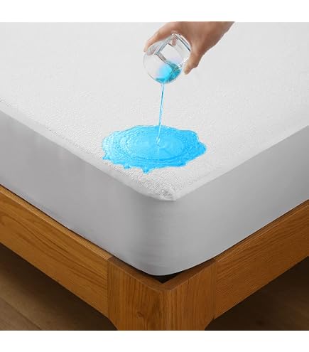 Set De 2 Protège-Matelas 120x200 Cm Imperméable - Housse Matelas Jusqu'à 30cm Épaisseur Anti-Acariens TPU Silencieuse