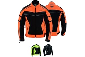 BULLDT Motorradjacke herren sommer mit protektoren leichte sommerjacke motorrad mesh netz jacke herausnehmbar futter viele Taschen leicht textil