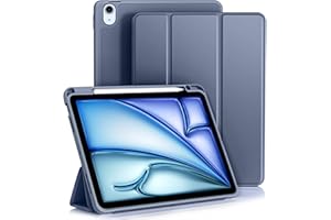 ‎VOBAFE Vobafe Hülle Kompatibel mit iPad Air 6 11 Zoll 2024/5 4 Hülle (10,9 Zoll, 2022/2020), Trifold Ständer Schutzhülle mit Stifthalter - Unterstützt Apple Pencil Aufladen, Blau Grau