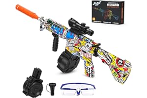 Innedu Elektrischer Gel Blaster, M4A1 Splatter Blaster, Zwei Modi Gel Gun Mit 60000 Kugeln Und Schutzbrille, Teamaktivitäten, Schießspiele Für über 12 Jahre