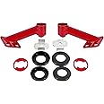 BMR Suspension CB005R - Cradle Bushing Lockout Kit, Level 2-2015-2017 S550 Mustang (Red)